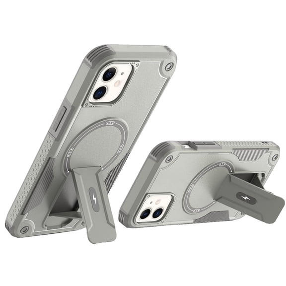 For Apple iPhone 11 (6.1") Case with Invisible Kickstand Compatible with MagSafe, Military-Grade Protection Shockproof Heavy Duty Cover ,Xpm Phone Case [ Gray ]
