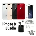 thumbnail image 1 of Pre-Owned Apple iPhone 8 (Unlocked) 128GB Space Gray (A1863) Bundle with Wireless Earbuds & Tempered Glass, 1 of 6
