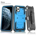 thumbnail image 1 of Apple iPhone 11 Case,Built-in [Screen Protector] Heavy Duty Full-Body Rugged Holster Cover Case [Belt Swivel Clip][Kickstand] Blue, 1 of 4