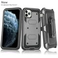 thumbnail image 1 of Apple iPhone 11 Case w/ Built in Screen Protector Heavy Duty Drop Protection Holster Dual Layer Case Cover Combo - Black, 1 of 4