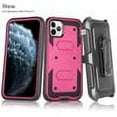 thumbnail image 1 of Apple iPhone 11 Case w/ Built in Screen Protector Heavy Duty Drop Protection Holster Dual Layer Case Cover Combo -Hot Pink, 1 of 4