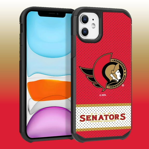 Apple iPhone 11 - NHL Licensed Ottawa Senators Team Logo on Jersey Textured Dual Layer Case