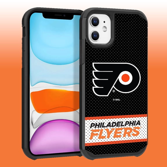 Apple iPhone 11 - NHL Licensed Philadelphia Flyers Team Logo on Jersey Textured Dual Layer Case