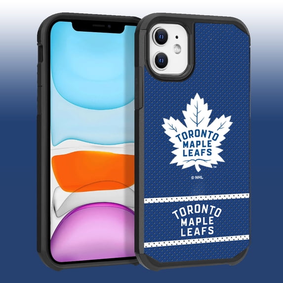 Apple iPhone 11 - NHL Licensed Toronto Maple Leafs Team Logo on Jersey Textured Dual Layer Case