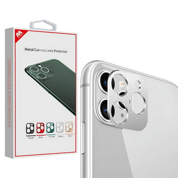 Apple iPhone 11 PRO MAX/ 11 PRO Camera Lens Protector Metal Frame Anti-Scratch Screen Protector Back Rear Camera Lens Case Friendly [SILVER] for Apple iPhone 11 Pro Max/ 6.1", iPhone 11 Pro /5.8"