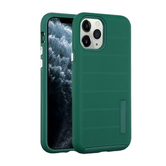 Apple iPhone 11 PRO MAX Phone Case [Shockproof] Drop-Protection Hard PC Soft Hybrid Impact Heavy Duty full Body Protective Textured Anti Slip Armor Rubber Rugged TPU Cover GREEN for iPhone 11 Pro Max