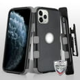 thumbnail image 1 of Apple iPhone 11 PRO Phone Case Hybrid Armor HOLSTER [Three Layers] Kickstand [Carrying Belt Swivel Clip] Drop-Proof Rubber Silicone TPU Rugged Protective BLACK GRAY Cover for Apple iPhone 11 Pro, 1 of 7