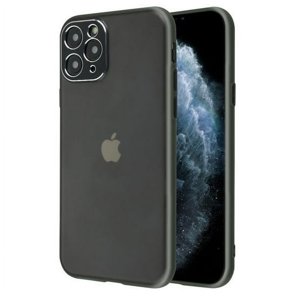 Apple iPhone 11 PRO Phone Case Hybrid Rugged Armor Matte Frosted Semi Transparent Smoke Protective Shockproof Cool Bumper Soft TPU Hard PC & Camera Protection Cover GREEN for Apple iPhone 11 Pro