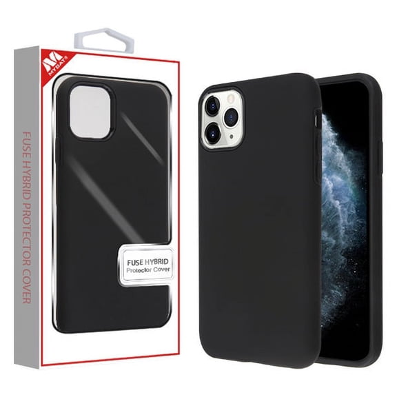 Apple iPhone 11 PRO Phone Case Slim Hybrid Armor Shockproof Impact [Shock Absorption] Rubber Dual Layer Rugged Protective Hard PC Bumper Frame & Soft TPU BLACK Cover for Apple iPhone 11 Pro / 5.8"