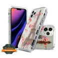 thumbnail image 1 of Apple iPhone 11 PRO Phone Case Tuff Hybrid Shockproof Three Layers Rubber Bumper Heavy Duty Cover [Impact Resistant] TPU Silicone Protective Eiffel Tower Flower Cover for Apple iPhone 11 Pro (5.8"), 1 of 7