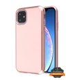 thumbnail image 1 of Apple iPhone 11 Phone Case Slim Hybrid Armor Shockproof Impact [Shock Absorption] Rubber Dual Layer Rugged Protective Hard PC Bumper Frame & Soft TPU ROSE GOLD Cover for Apple iPhone 11 / 6.1 inch, 1 of 6