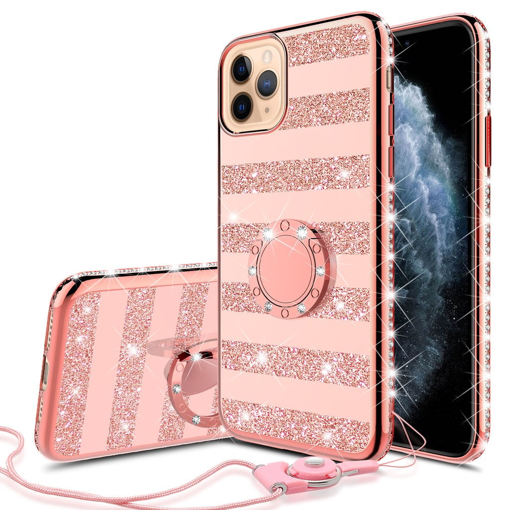 Funda iPhone 11 Pro Max Glitter Brillo Esr Rosa Ant Impacto