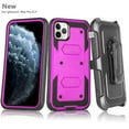 thumbnail image 1 of Apple iPhone 11 Pro Max Case w/ Built in Screen Protector Heavy Duty Drop Protection Holster Dual Layer Case Cover Combo - Purple, 1 of 4
