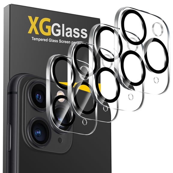 Apple iPhone 11 Pro Max / iPhone 11 Pro Camera Lens Protector, 4-Pack Shatterproof Tempered Glass Anti Scratch Full-Coverage