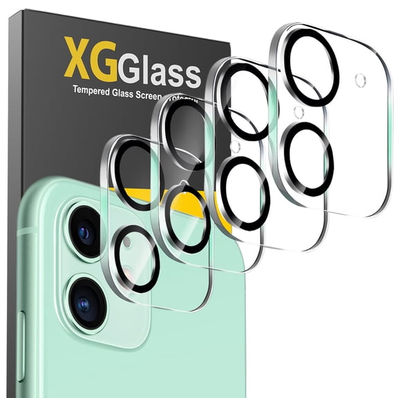 NevEND For iPhone 11 / iPhone 12 Mini Camera Lens Protector, 4-Pack Shatterproof Tempered Glass Anti Scratch Full-Coverage