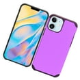 thumbnail image 1 of Apple iPhone 12, iPhone 12 PRO /6.1" Phone Case Protective Hybrid Anti-Drop Protection Shockproof Armor Dual Layers Heavy Duty Rubber Rugged Purple Phone Cover foriPhone 12 /12 Pro, 1 of 7