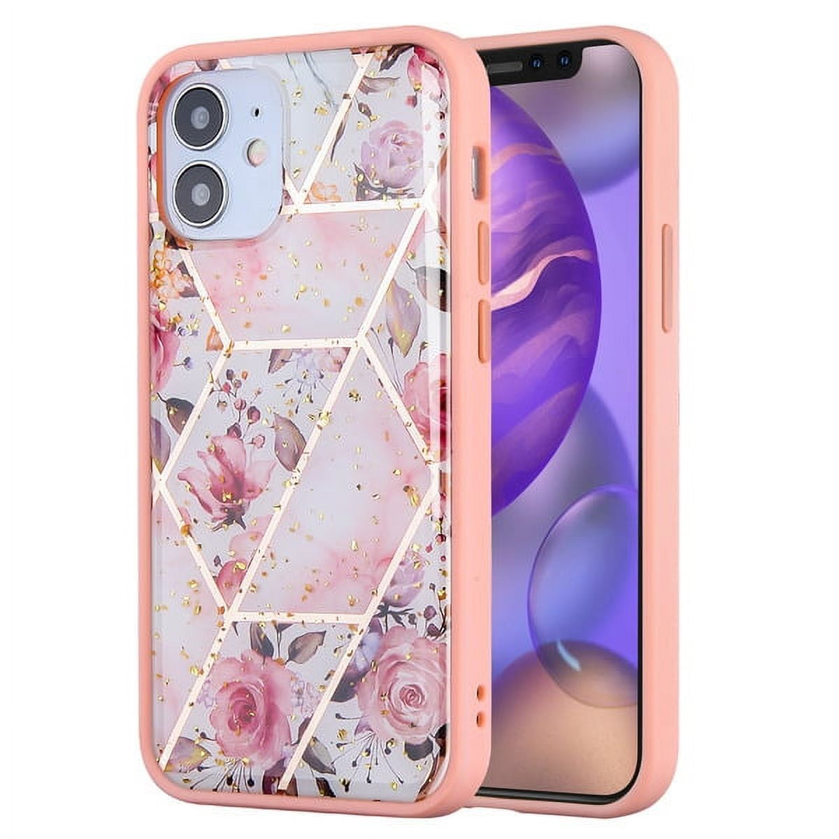 Apple iPhone 12 Mini Phone Case Marble Stone Sparkle Glitter