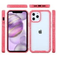 thumbnail image 1 of Apple iPhone 12 PRO MAX /6.7" Hybrid Cover with [TPU Cushion] Enhanced Hand-Grip Frame Shock-Absorbing Armor Rubber Bumper [Transparent Clear Red] Phone Cover For iPhone 12 Pro Max, 1 of 6