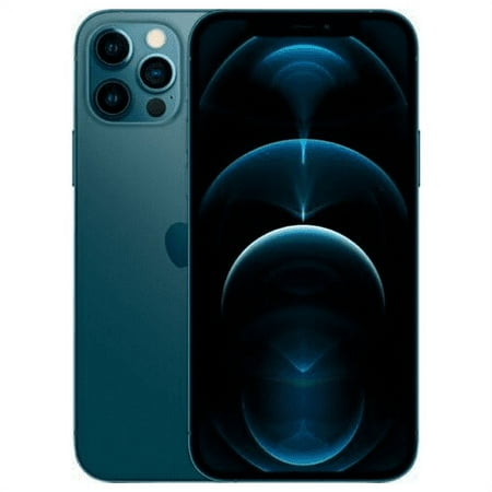 Pre-Owned Apple iPhone 12 Pro - 5G smartphone - dual-SIM / Internal Memory 128 GB - OLED display - 6.1" - 2532 x 1170 pixels - 3x rear cameras 12 MP, 12 MP, 12 MP - front camera 12 MP - AT&T - pacific blue