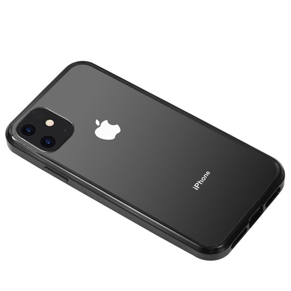 Apple iPhone 12 Pro, iPhone 12 /6.1" Phone Case with Clear Transparent /Black Corner TPU Cushion Bumper Frame Protective Hybrid Rigid Acrylic Protection Rubber Hard Cover for Apple iPhone 12 /12 Pro
