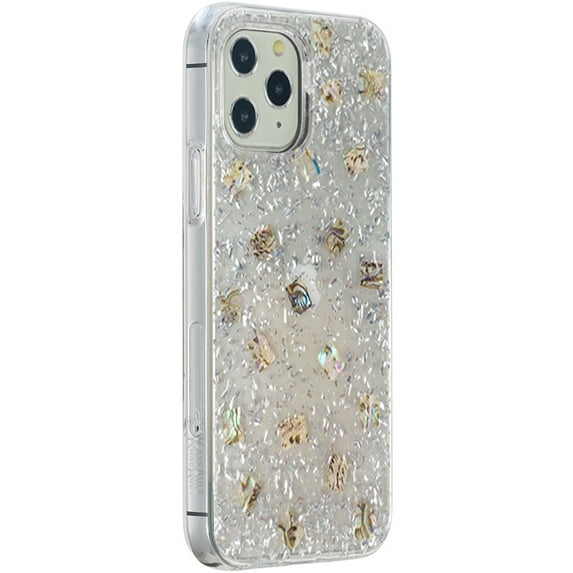 Apple iPhone 12 Pro Max (6.7") Case Flakes Glitter Crystal Bling Sparkle Rugged Hybrid PC+TPU Back Covered Protective ,Xpm Phone Cover for iPhone 12 Pro Max - Clear