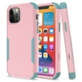 thumbnail image 1 of Apple iPhone 12 Pro Max Case , for iPhone Series Rugged Rubber Durable 3 in 1 Cover , Phone Case for Girl Men Women Cute (Pink+Teal), 1 of 7