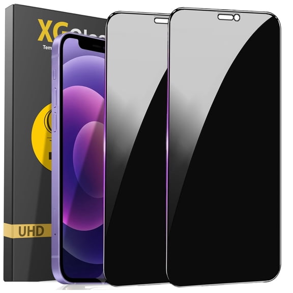 Apple iPhone 12 / iPhone 12 Pro  Privacy Screen Protector, 2-Pack Shatterproof Tempered Glass Film 6.1"