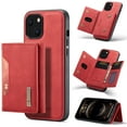 thumbnail image 1 of for Apple iPhone 13 Mini Case ,Magnetic Buckle Leather Detachable Wallet Cover, Card Pocket Back Flip Kickstand Shockproof Business Slim Phone Case For Apple iPhone 13 Mini,
Red, 1 of 9