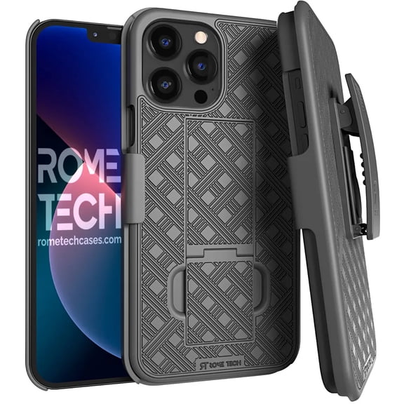 Rome Tech Apple iPhone 13 Pro Shell Holster Combo Case - Black