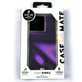 Apple iPhone 13 Pro Cell Phone Case, Casemate Brand Soap Bubble Design Antimicrobial