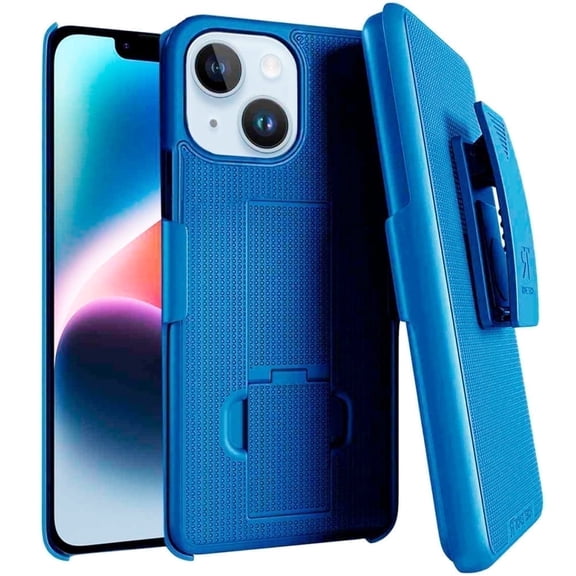 Rome Tech for Apple iPhone 14 Plus 6.7" (2022) Shell Holster Combo Case - Blue