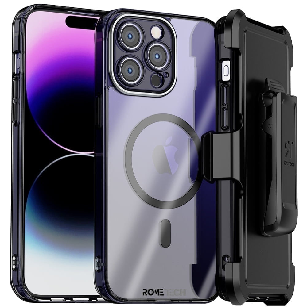 Rome Tech for Apple iPhone 14 Pro Max (2022) Clarity Holster Case w ...
