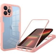 thumbnail image 1 of for Apple iPhone 14 Pro Max Clear Case with Screen Protector, Slim Shockproof Soft TPU Bumper Full Body Protection Phone Cover Case for iPhone 14 Pro Max QC Pink, 1 of 9