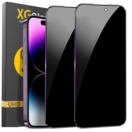 For Apple iPhone 14 Pro Max Privacy Screen Protector, Anti-Spy 2-Pack Shatterproof Tempered Glass Film 6.7"