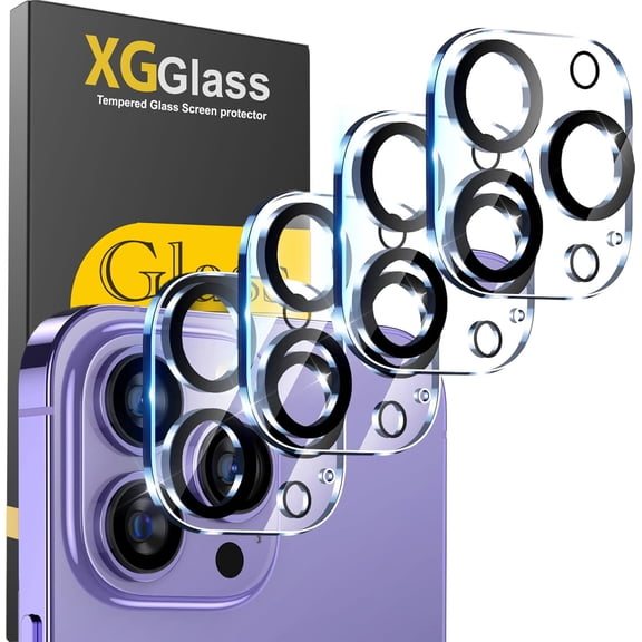 Apple iPhone 14 Pro Max / iPhone 14 Pro Camera Lens Protector, 4-Pack Shatterproof Tempered Glass Anti Scratch Full-Coverage