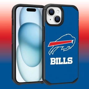 Apple iPhone 15 (6.1) - NFL Licensed Buffalo Bills Team Logo on Blue Textured Dual Layer Case