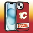 thumbnail image 1 of Apple iPhone 15 - NHL Licensed Calgary Flames Team Logo on Jersey Textured Dual Layer Case, 1 of 5