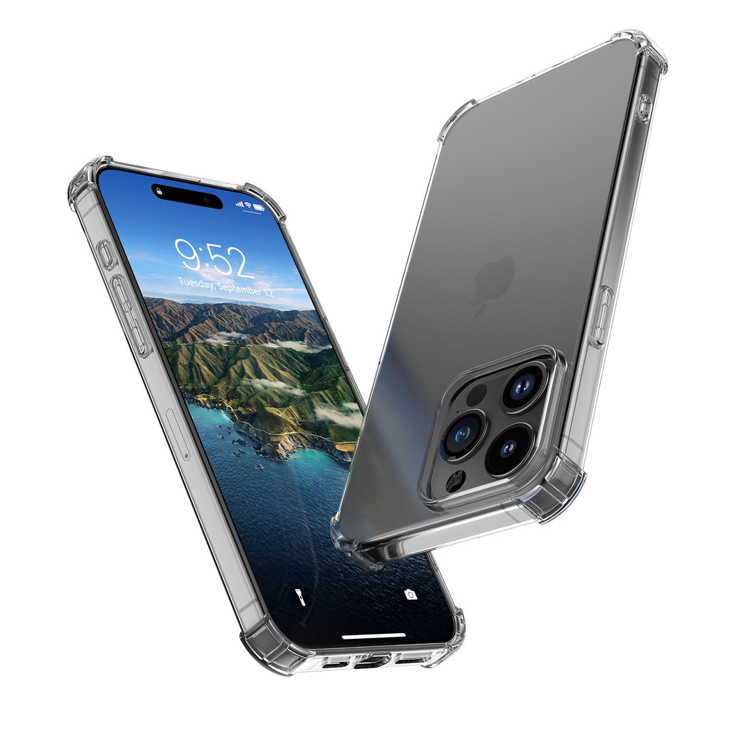 Whioltl Coque Pour IPhone 12 Ini, Transparente Silicone TPU Buper