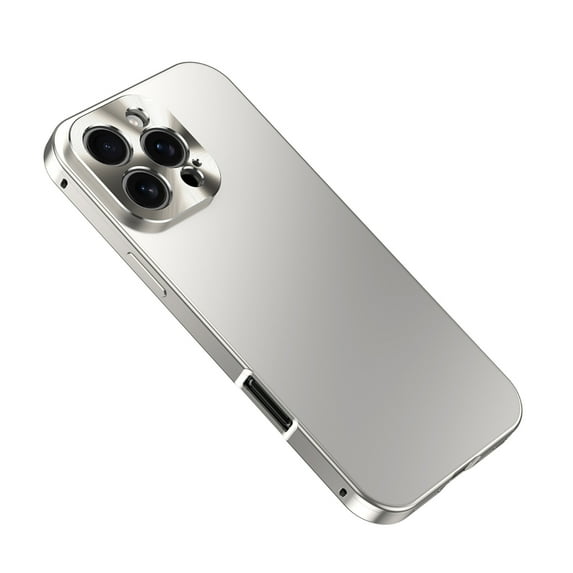 For Apple iPhone 15 Pro Case, Metal Alloy Frame Rugged Bumper Drop Protection Shockproof Anti-Scratch Slim Fit Luxury Phone Case Cover for Apple iPhone 15 Pro, Silver