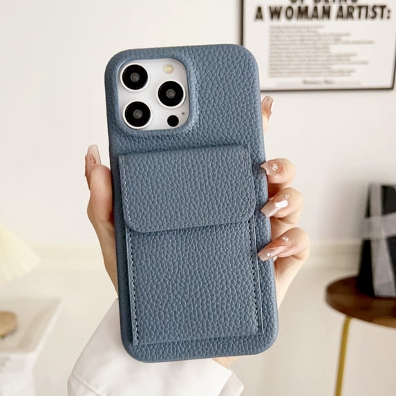 for Apple iPhone 15 Pro Case for Women Girls, Premium PU Leather Wallet Case with Card Slots on Back Flip Protective Shock-resistance Phone Case Cover for iPhone 15 Pro 6.1 Inch - Blue