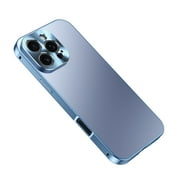 For Apple iPhone 15 Pro Max Case, Metal Alloy Frame Rugged Bumper Drop Protection Shockproof Anti-Scratch Slim Fit Luxury Phone Case Cover for Apple iPhone 15 Pro Max, Blue