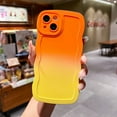 thumbnail image 1 of For Apple iPhone 15 Pro Max Case, Stylish Gradient Color Wave Frame Flexible TPU Back Cover Anti-Scratch Drop Proof Anti-Fingerprint Protective Slim Fit Phone Case for iPhone 15 Pro Max, Orange, 1 of 7