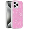 thumbnail image 1 of For Apple iPhone 15 Pro Max Fashion Layer Design Slim IMD TPU Protective, Shockproof Hybrid Stylish Durable Hard PC Cover, XPM Phone Case [Heart Pink], 1 of 9