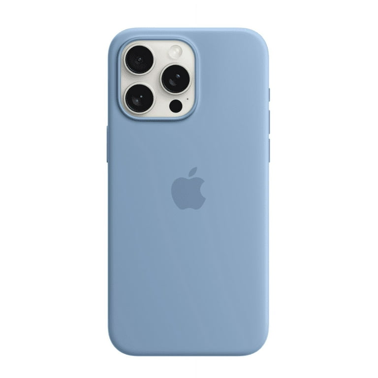 Apple - iPhone 15 Pro Max Silicone Case with MagSafe - Winter Blue