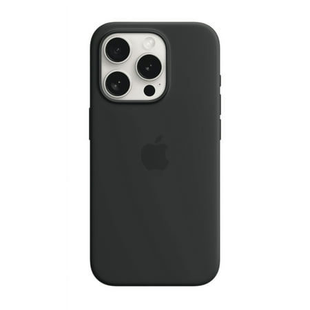 Apple - iPhone 15 Pro Silicone Case with MagSafe - Black