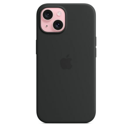 Apple - iPhone 15 Silicone Case with MagSafe - Black