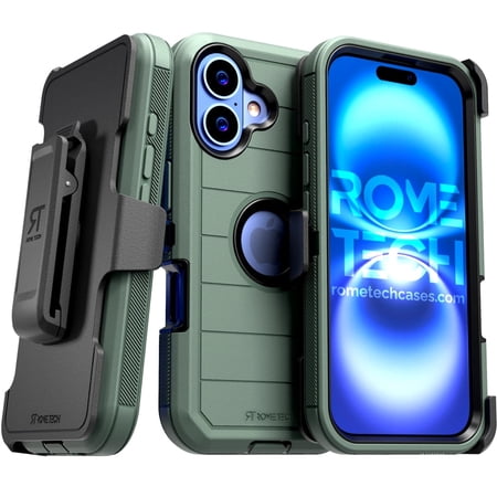 iPhone 16 Defender Case - Army Green / Black