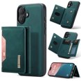thumbnail image 1 of for Apple iPhone 16 Plus Case ,Magnetic Buckle Leather Detachable Wallet Cover, Card Pocket Back Flip Kickstand Shockproof Business Slim Phone Case For Apple iPhone 16 Plus,
Green, 1 of 11
