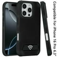 thumbnail image 1 of For Apple iPhone 16 Pro (6.3") Heavy Duty Dual-Layer Rugged Protection, Shockproof Kickstand Tough Magnetic Compatible with MagSafe Cover ,Xpm Phone Case [ Black ], 1 of 6