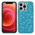 thumbnail image 1 of for Apple iPhone 16 Pro Case, Glitter Sparkle Bling Shiny Diamond Slim Shockproof Soft TPU Silicone Anti-Slip Protective Case Cover for Women Girls for iPhone 16 Pro, Blue, 1 of 7